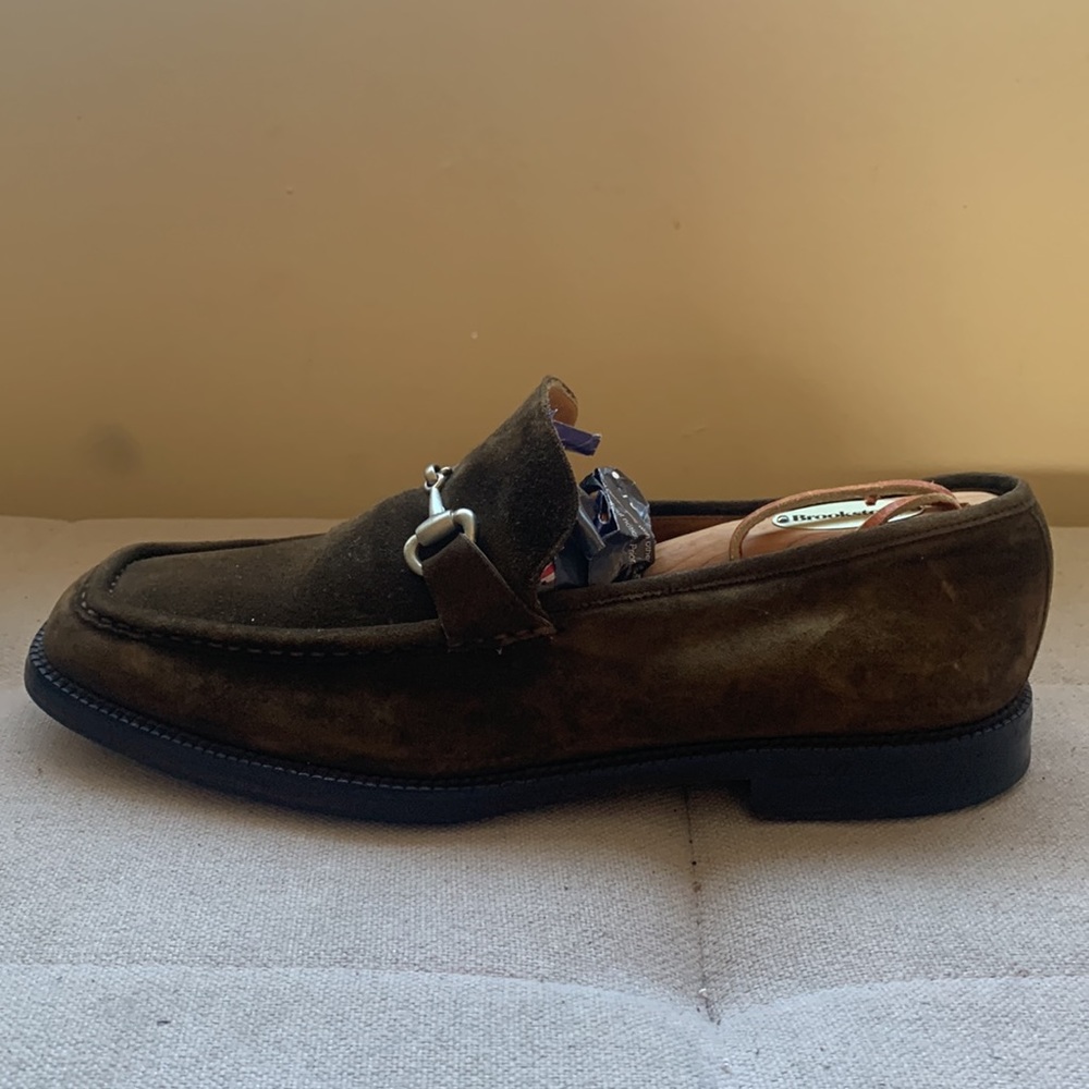 City Slicker Men's Brown Suede Shoes with Horsebit Size 10 SB11 - Picture 5 of 15